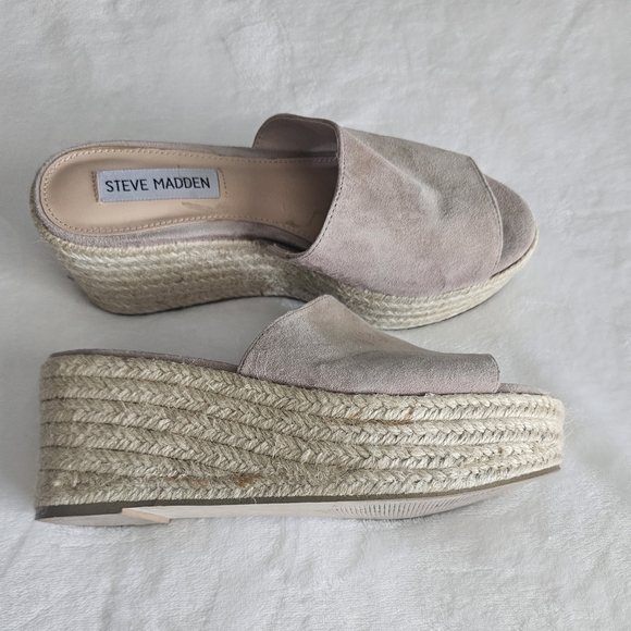 Steve Madden Platform Shoes 6M Beige Suede - Picture 7 of 7